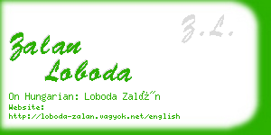 zalan loboda business card